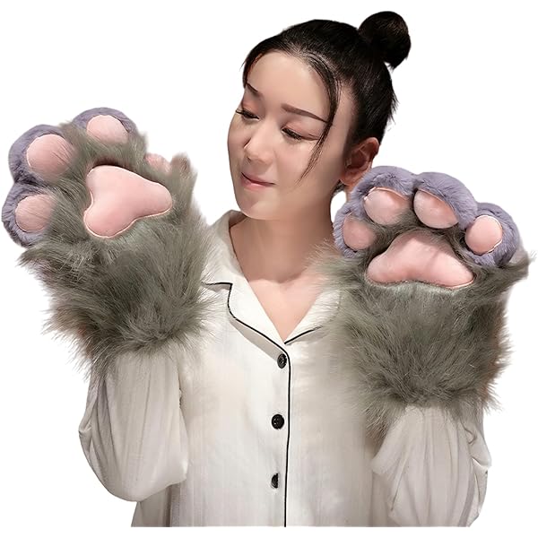 Amazon.co.jp: [WOLKKAM] ぬいぐるみの肉球手袋、コスプレ小道具